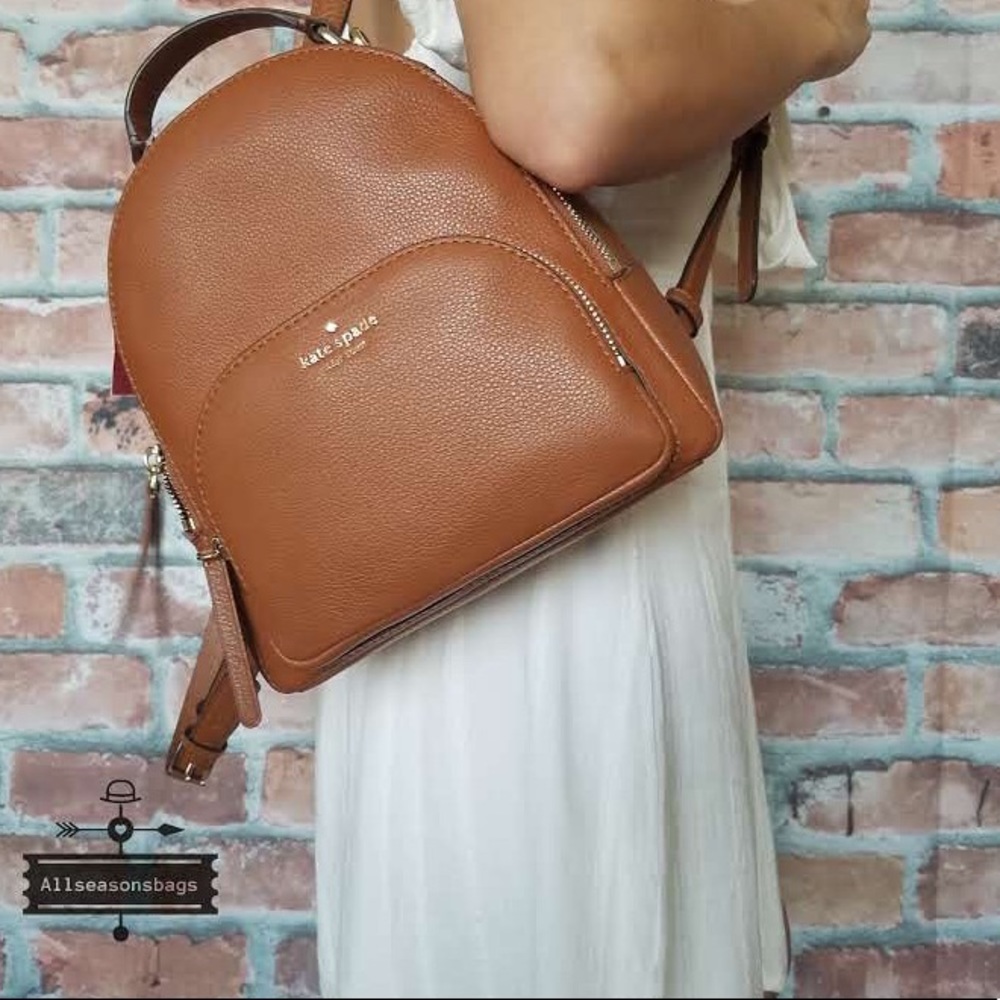 Kate spade medium Jackson ginger backpack leather - Picture 2 of 8